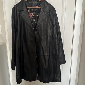 100% leather black jacket